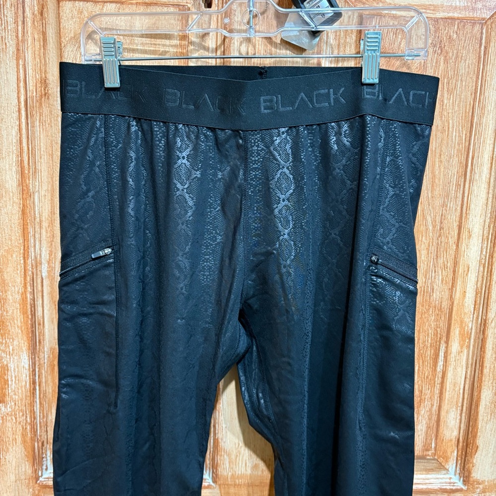Actively Black 3x Python Snake Print Premium Acti… - image 2